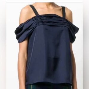 Navy Tibi cold shoulder top, size 4